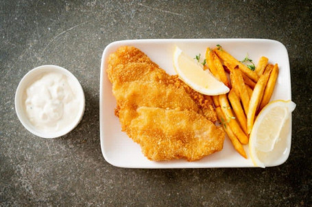 Fish And Chips With Olive Tartar