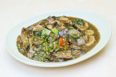 Wild Mushrooms Braised In Wine And Black Bean Sauce