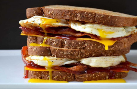 Egg And Chicken Salami Sandwich