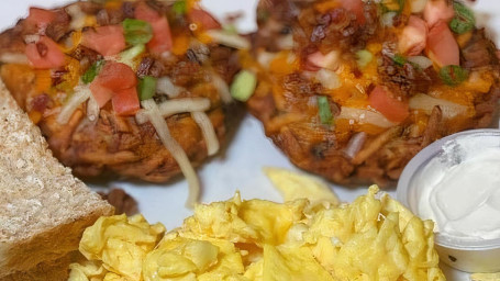 Loaded Potato Pancake With Eggs