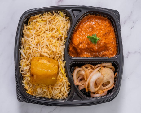 Aloo Biryani And Butter Chicken Masala