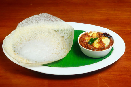 Appam (2Pcs) With Egg Roast