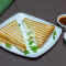 Veg Cheese Grilled Sandwich 1 Pc] Serves With Sauces And Dips]