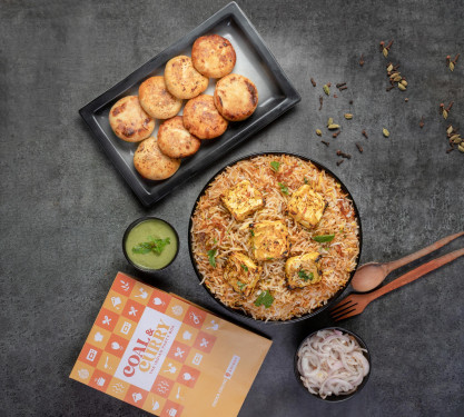 Paneer Tawa Biryani Bucket And Dahi Kebab (8 Pcs)