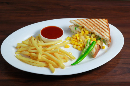 Corn Sandwich& French Fries