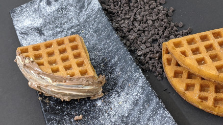 Waffle With Dark And White Chocolate