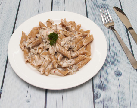 Mushroom Alfredo Chicken Pasta