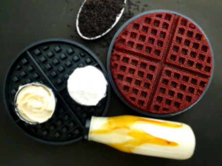 Redvelvet Waffle Combo