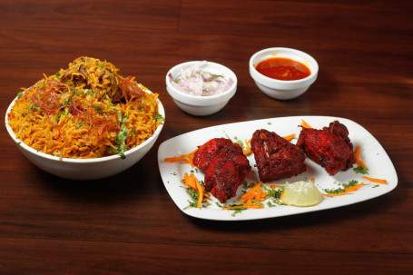 Chicken Biryani And Chilly 65 (6Pcs)