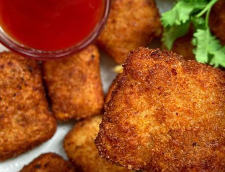 Cheese Corn Nuggets With French Fries