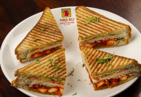 Paneer Tikka Club Grill Sandwich