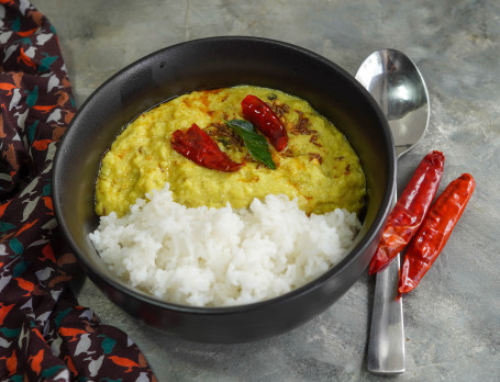 Cabbage Kootu And Steamed Rice