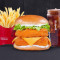 Spicy Paneer Deluxe Burger Combo (M) [Nuovo]