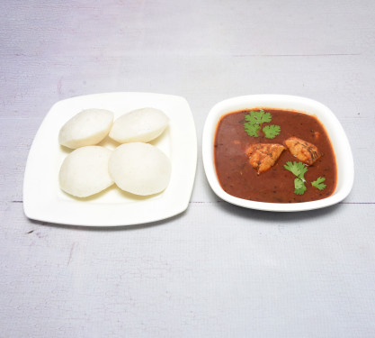 Idli With Meen Kolambu