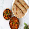 Pollo Kadhai, Bhindi, Paratha Thali