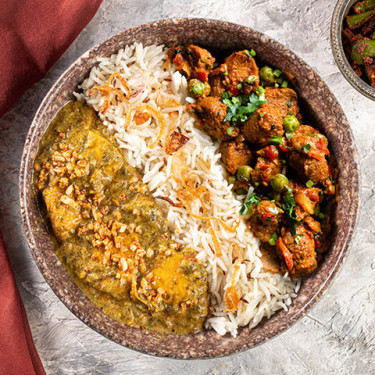 Pollo Lasooni Methi, Soia Masala Sabzi Jeera Pulao