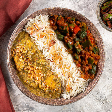 Pollo Lasooni Methi, Bhindi Chana Jeera Pulao