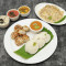 Idli [3 Pieces] With Kara Paniyaram [6 Pieces] And Onion Omelette [1 Egg]