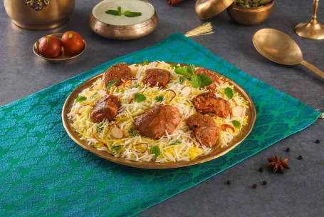 Piccante Dum Gosht Hyderabadi Montone Dum Biryani, Disossato Serve 2-3]