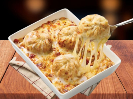 Chicken Baked Pizza Momos