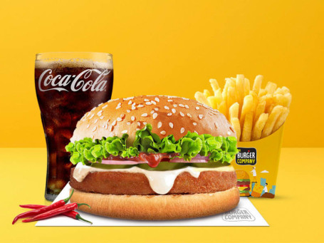 Chicken Chilli Rocket Burger Salted Fries Coke 200Ml (Pet Bottle)