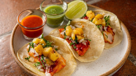 Tacos De Pescado Al Pastor (3 Pieces)