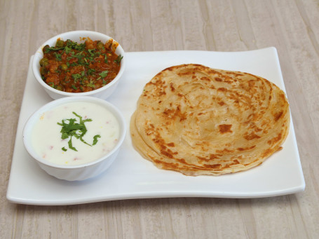 Malabari Parotta With Korma Meal