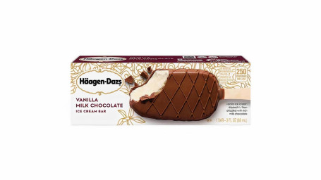 Barretta Di Gelato Al Cioccolato Al Latte Alla Vaniglia Haagen Dazs 3 Once