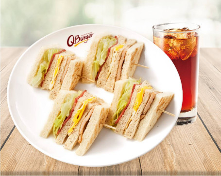 【Tào Cān】 Lǐ Jī Zhū Pái Zǒng Huì Pork Loin Club Sandwich