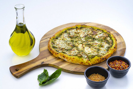 Fire Oven Pesto Sauce Thick Crust Cheese Pizza