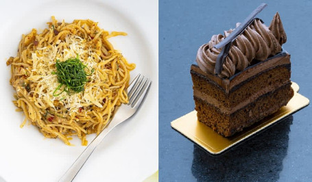 Combo Deal: Pasta Spaghetti Chocolate Pastry Combo