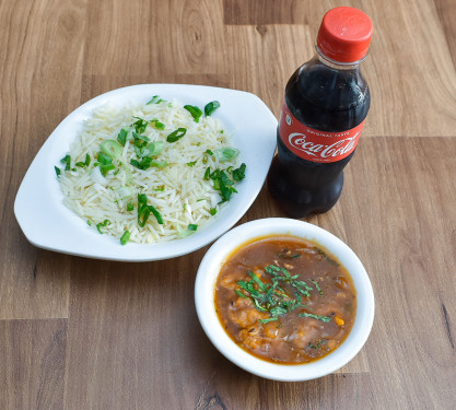 Chicken Fried Rice With Chilli Chicken And Coke