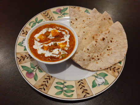 Matar Paneer 4 Butter Tawa Roti/ Rice Juice