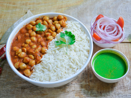 Chole Chawal With Raita