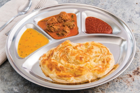 Roti Canai Con Curry Vegetariana Mutton