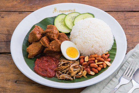 Nasi Lemak Con Manzo Rendang