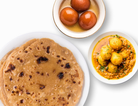 Parathey, Dum Aloo Gulab Jamun