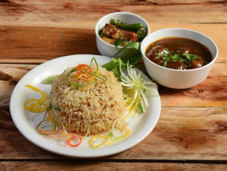 Paneer Manchurian Veg Fried Rice