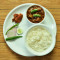 Rajma Chawal With Salad And Pickle