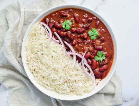 Rajma Masala Half Plain Rice Half