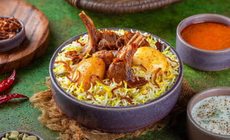 Mutton Biryani 800 Gms 2 Pcs Bondi Raita 300 Mls