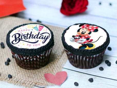 Birthday Chocolate Poster Cup Cake 2 Pcs)