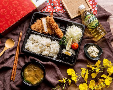 鮮蝦里脊豬排便當 Shrimp With Pork Loin Bento