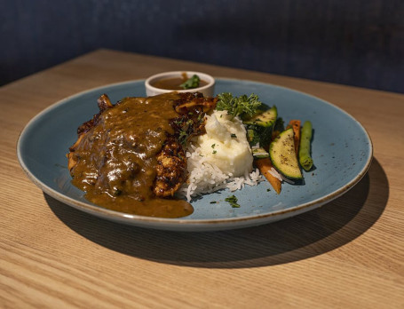 Steak Chicken Strips Mash Potato