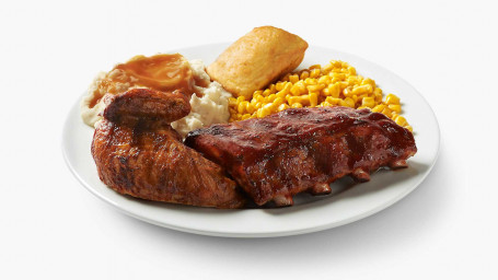 Baby Back Ribs Con Pollo Allo Spiedo