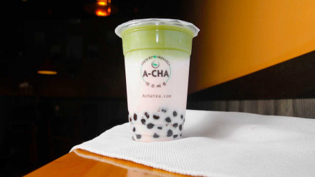 Latte Matcha Alla Rosa Con Boba