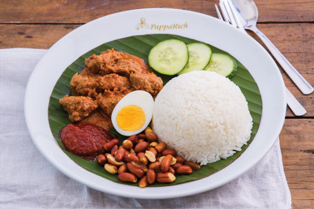 Nasi Lemak Con Curry Vegetariana Mutton