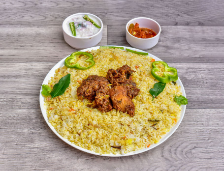 Malaba Dum Beef Biryani (Served With Raita, Salad And Chutey)