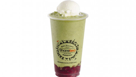 Gelato Di Fagioli Rossi Matcha Miscelato Con Gelato