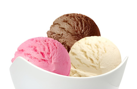 Triple Flavor Ice Cream 3 Big Scoops)